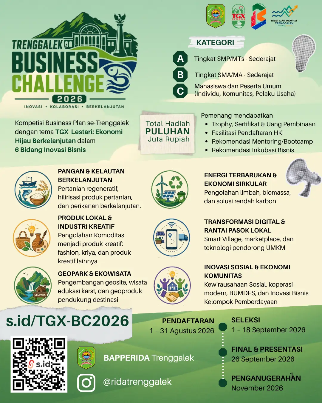 Dukung Ekonomi Hijau, BAPPERIDA Trenggalek Cari Inovasi Bisnis Terbaik Lewat TGX Business Challenge 2026